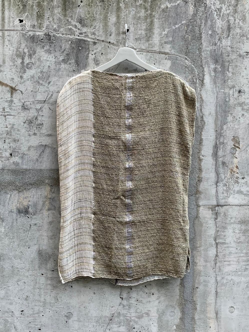 NETTED METAL / LINEN WOVEN TOP | A