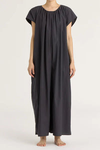 SHIRRED JUMPSUIT | BLACK