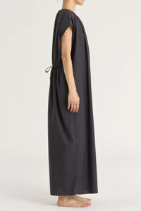 SHIRRED JUMPSUIT | BLACK