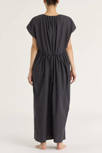 SHIRRED JUMPSUIT | BLACK