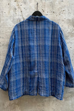 Load image into Gallery viewer, INDIGO CHECK JACKET | INDIGO
