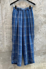 Load image into Gallery viewer, INDIGO CHECK PANTS | INDIGO
