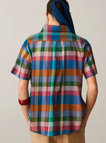 Load image into Gallery viewer, APRIL SHIRT | BRIGHT SPACE DYED PLAID
