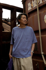 Load image into Gallery viewer, PIGMENT-DYED T-SHIRT | BLUE
