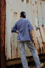 Load image into Gallery viewer, PIGMENT-DYED T-SHIRT | BLUE
