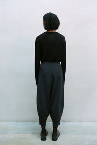 COTTON KNIT PANTS | ANTHRACITE