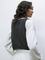 Load image into Gallery viewer, HEATHER COTTON WAISTCOAT | CHARCOAL
