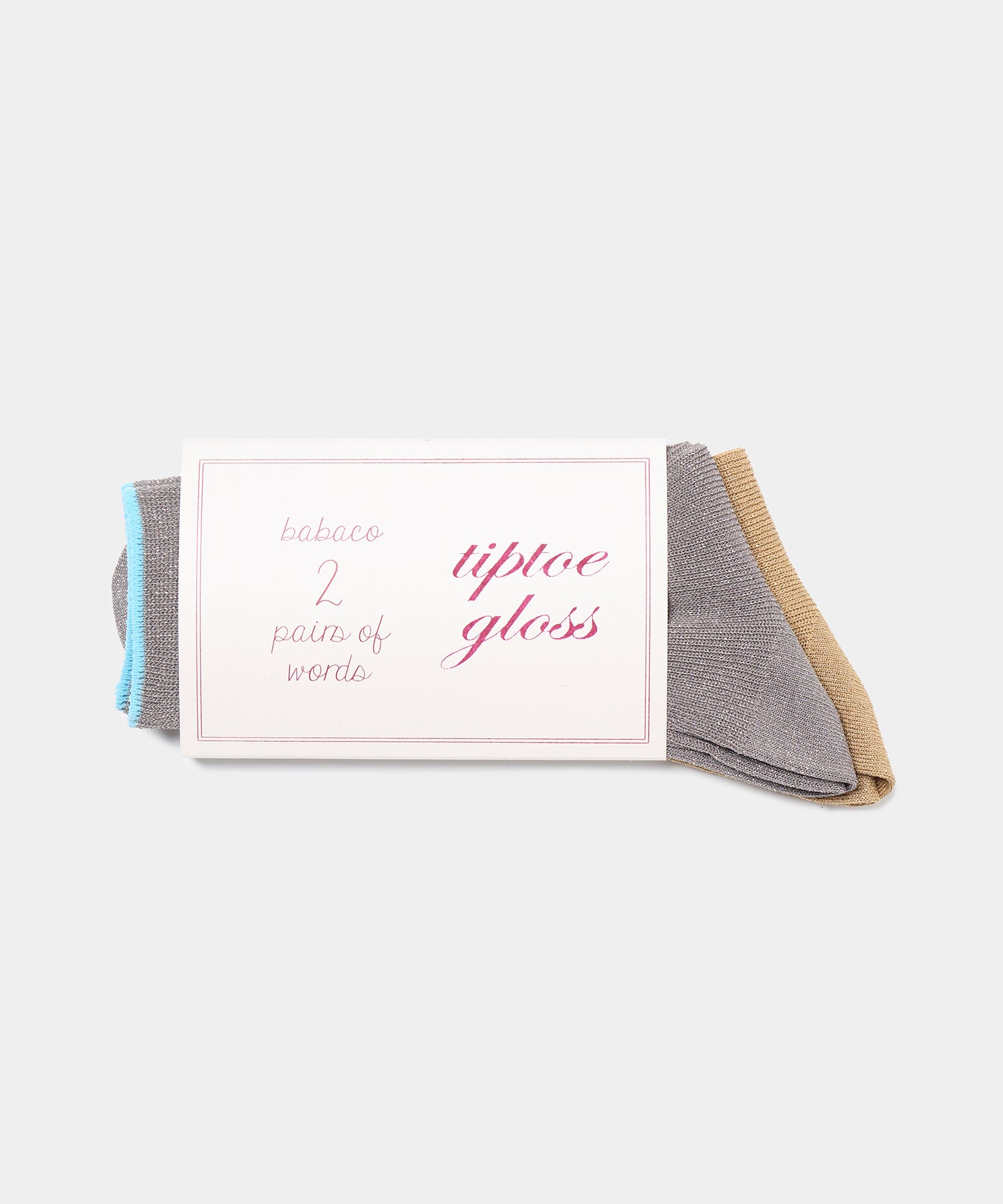 2 PAIRS OF WORDS - TIPTOE GLOSS | GOLD + SILVER