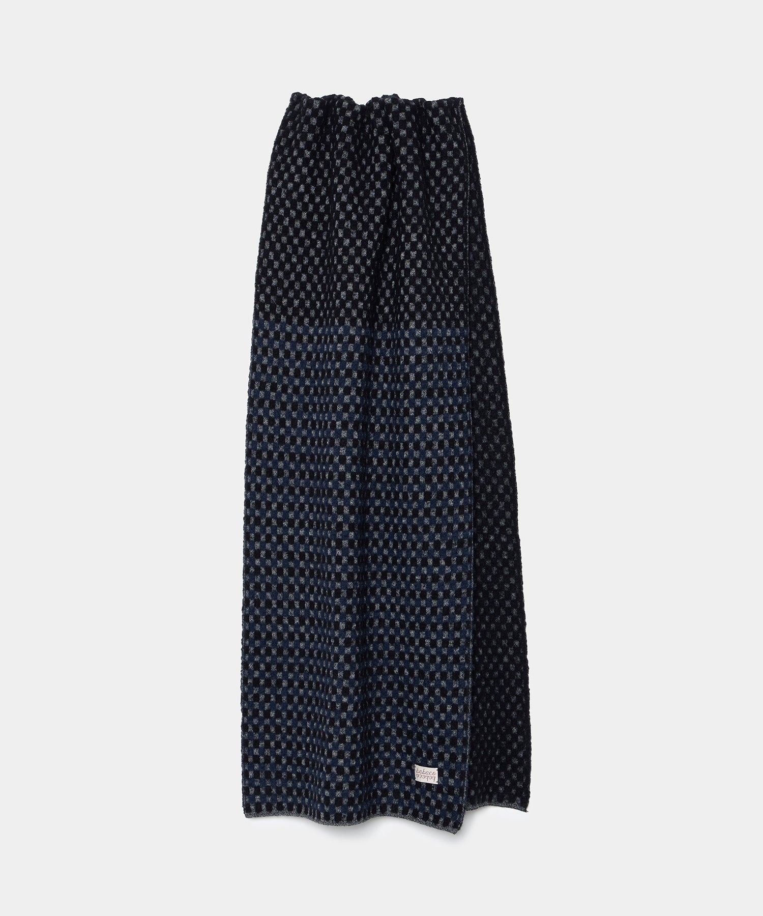 CHECK PATTERN BIG SCARF | BLACK