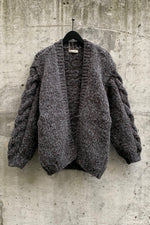 Load image into Gallery viewer, PERU HAND-KNIT CARDIGAN | CHARCOAL
