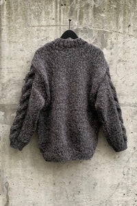 PERU HAND-KNIT CARDIGAN | CHARCOAL