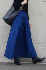 Load image into Gallery viewer, INDIGO GATHERED SKIRT | INDIGO
