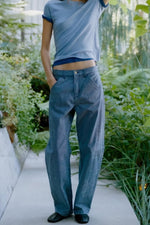 Load image into Gallery viewer, LANGE LASSO | INDIGO WHITE STRIPE

