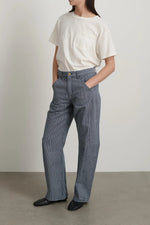 Load image into Gallery viewer, LANGE LASSO | INDIGO WHITE STRIPE
