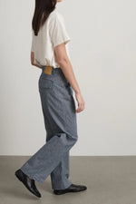 Load image into Gallery viewer, LANGE LASSO | INDIGO WHITE STRIPE
