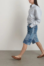 Load image into Gallery viewer, MADRAS SHORT REWORK | VINTAGE INDIGO
