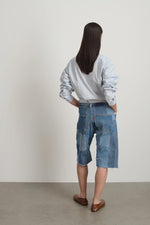 Load image into Gallery viewer, MADRAS SHORT REWORK | VINTAGE INDIGO
