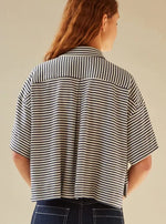 Load image into Gallery viewer, ISSA POLO SHIRT | MARINE JERSEY STRIPE
