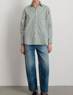 Load image into Gallery viewer, NOLAN SHIRT | GREEN YARN DYE STRIPE
