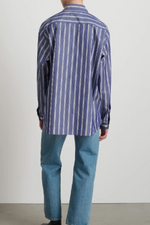 Load image into Gallery viewer, NOLAN SHIRT | INDIGO WHITE STRIPE
