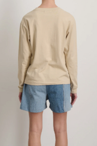 LONG SLEEVE POCKET T-SHIRT | BEIGE