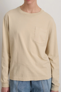 LONG SLEEVE POCKET T-SHIRT | BEIGE