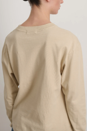 LONG SLEEVE POCKET T-SHIRT | BEIGE