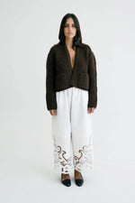 Load image into Gallery viewer, KNITTED WOOL CARDIGAN | CHOCOLATE BROWN
