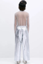 Load image into Gallery viewer, COTTON &amp; SILK PANTS | SILVER
