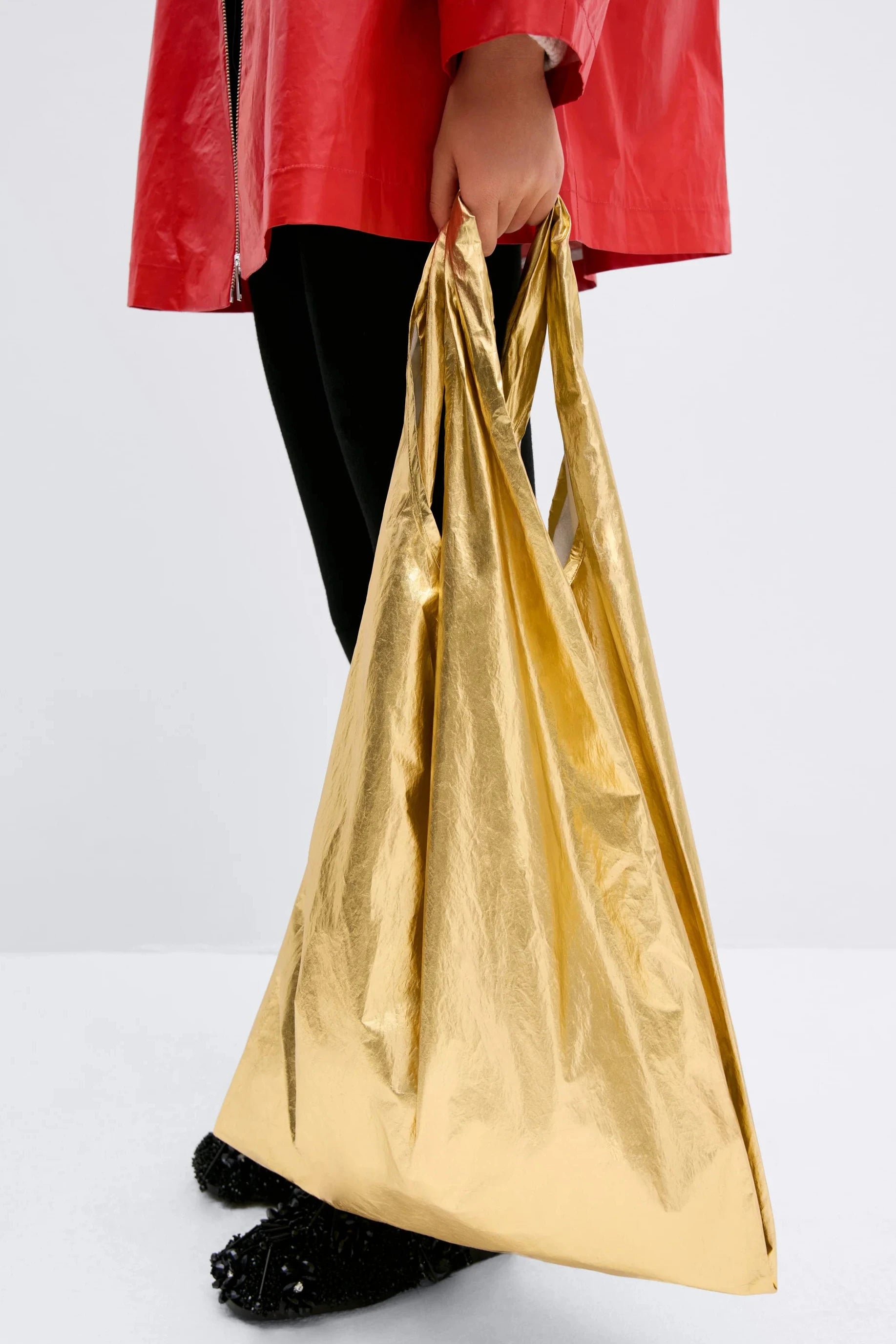 COTTON & SILK TOTE BAG | GOLD