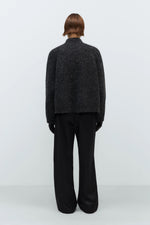 Load image into Gallery viewer, BABY ALPACA CARDIGAN | ANTHRACITE

