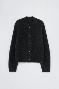 BABY ALPACA CARDIGAN | ANTHRACITE