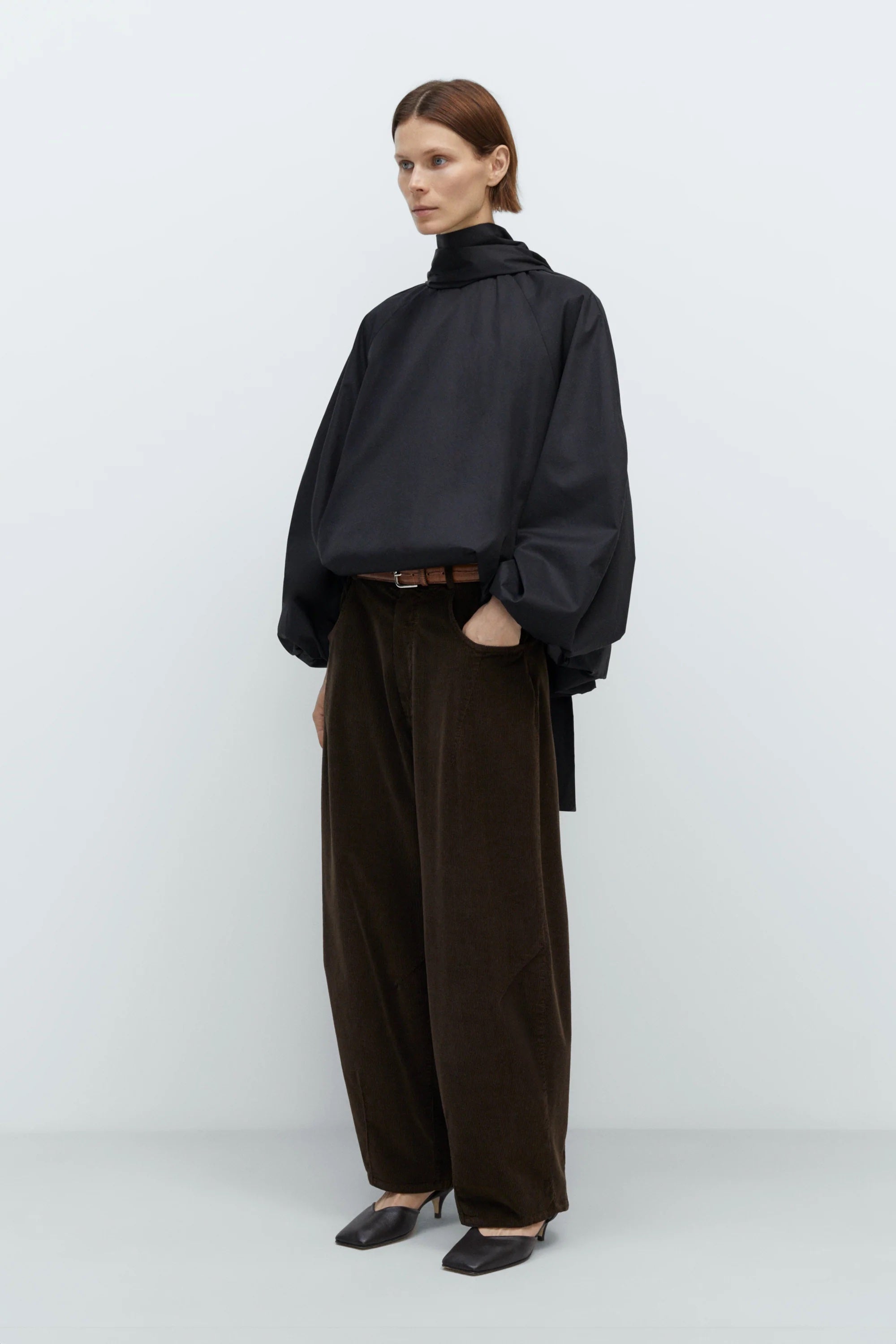 CORDUROY BAGGY PANTS | BROWN