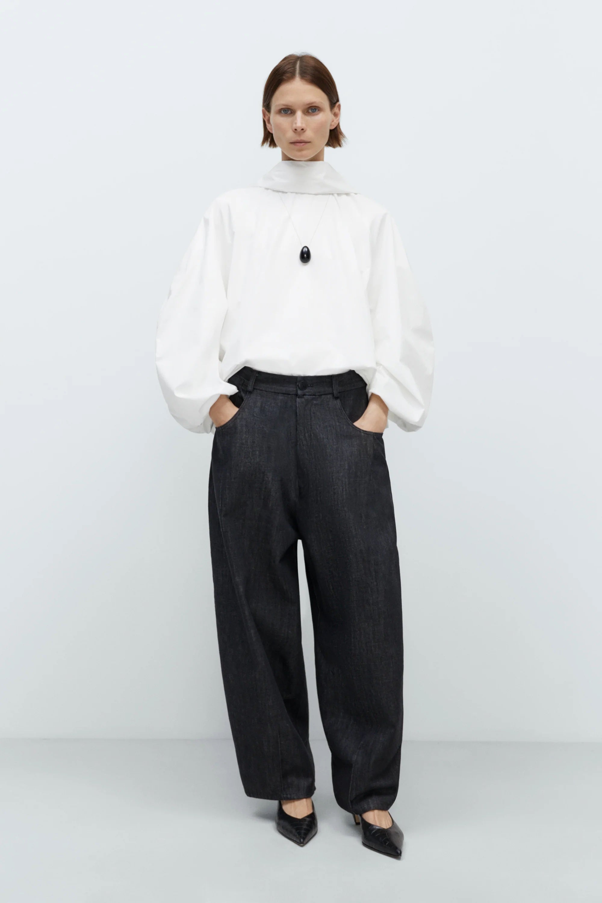 DENIM BAGGY PANTS | BLACK