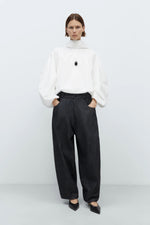 Load image into Gallery viewer, DENIM BAGGY PANTS | BLACK
