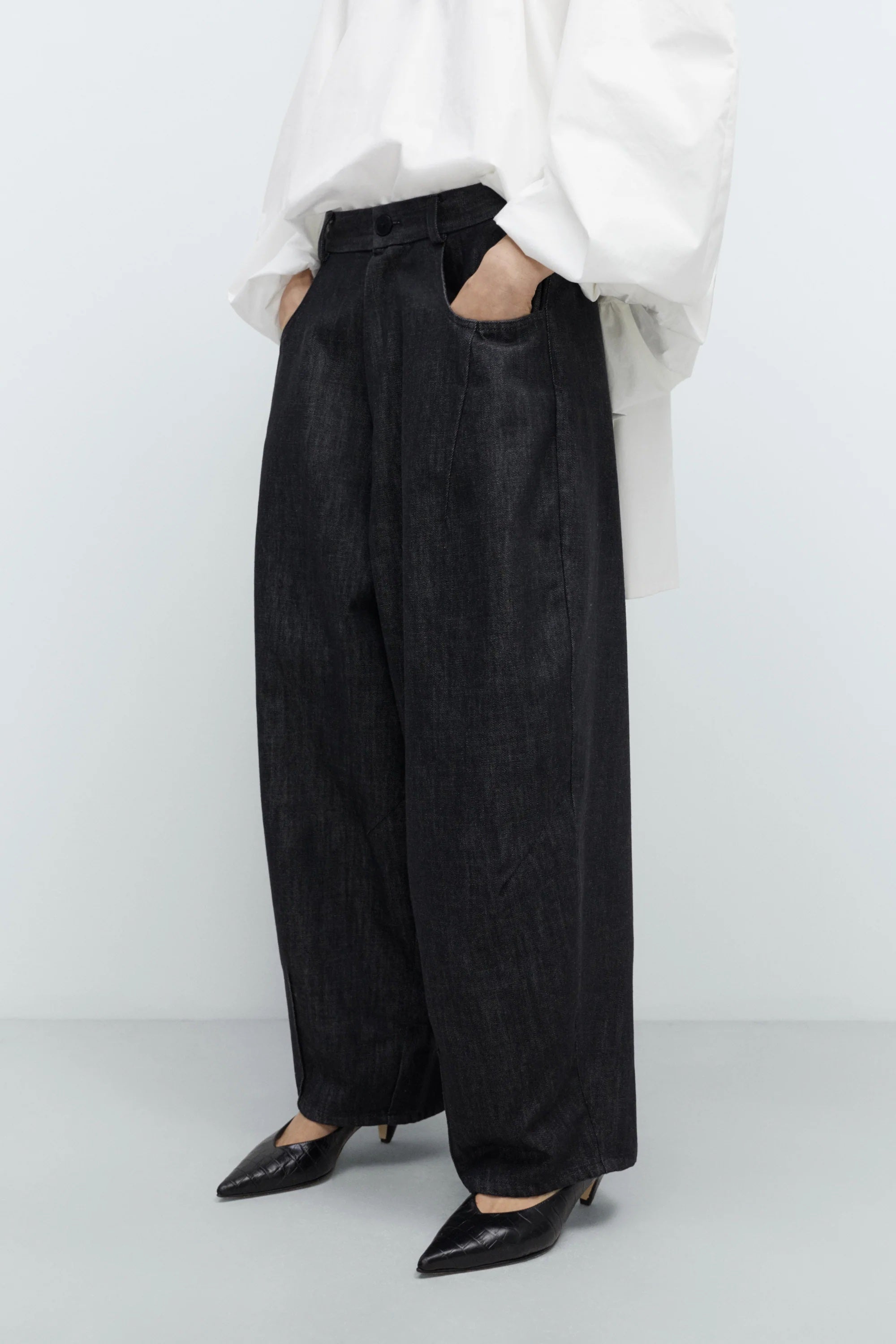 DENIM BAGGY PANTS | BLACK