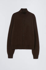 Load image into Gallery viewer, MERINO WOOL BUTTONED SWEATER | ESPRESSO
