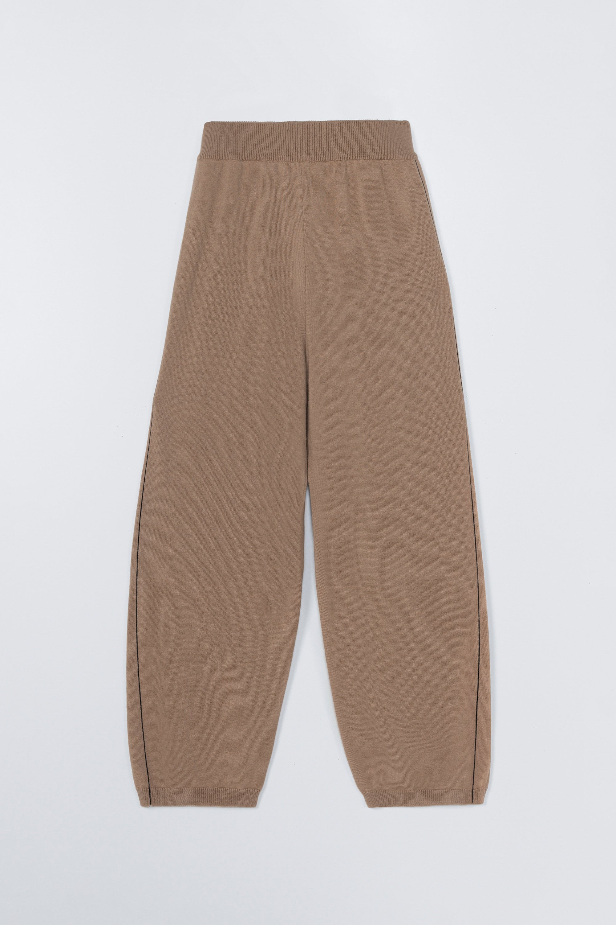 MERINO WOOL STRAIGHT PANTS | CAMEL