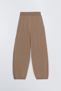 MERINO WOOL STRAIGHT PANTS | CAMEL