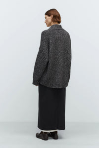 OVERSIZED CARDIGAN | BLACK MELANGE