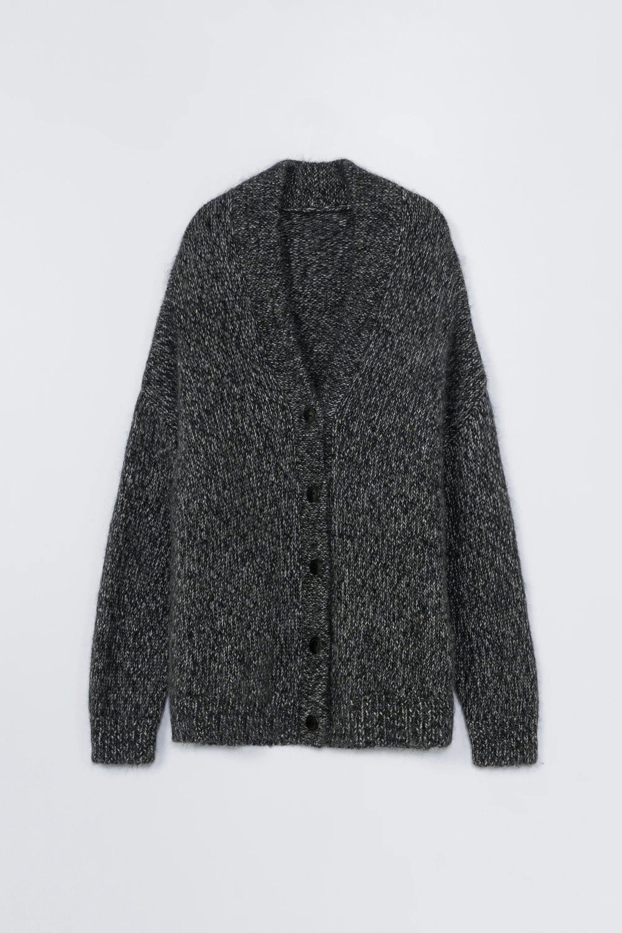 OVERSIZED CARDIGAN | BLACK MELANGE