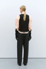 Load image into Gallery viewer, CUT-OUT BOAT NECK WAISTCOAT | BLACK
