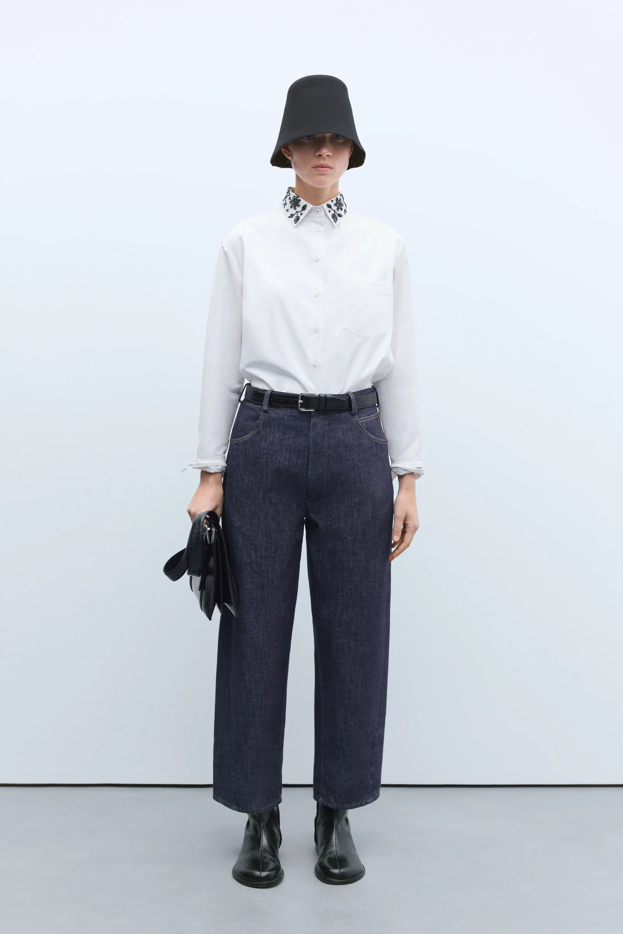 DENIM STRAIGHT PANTS | INDIGO