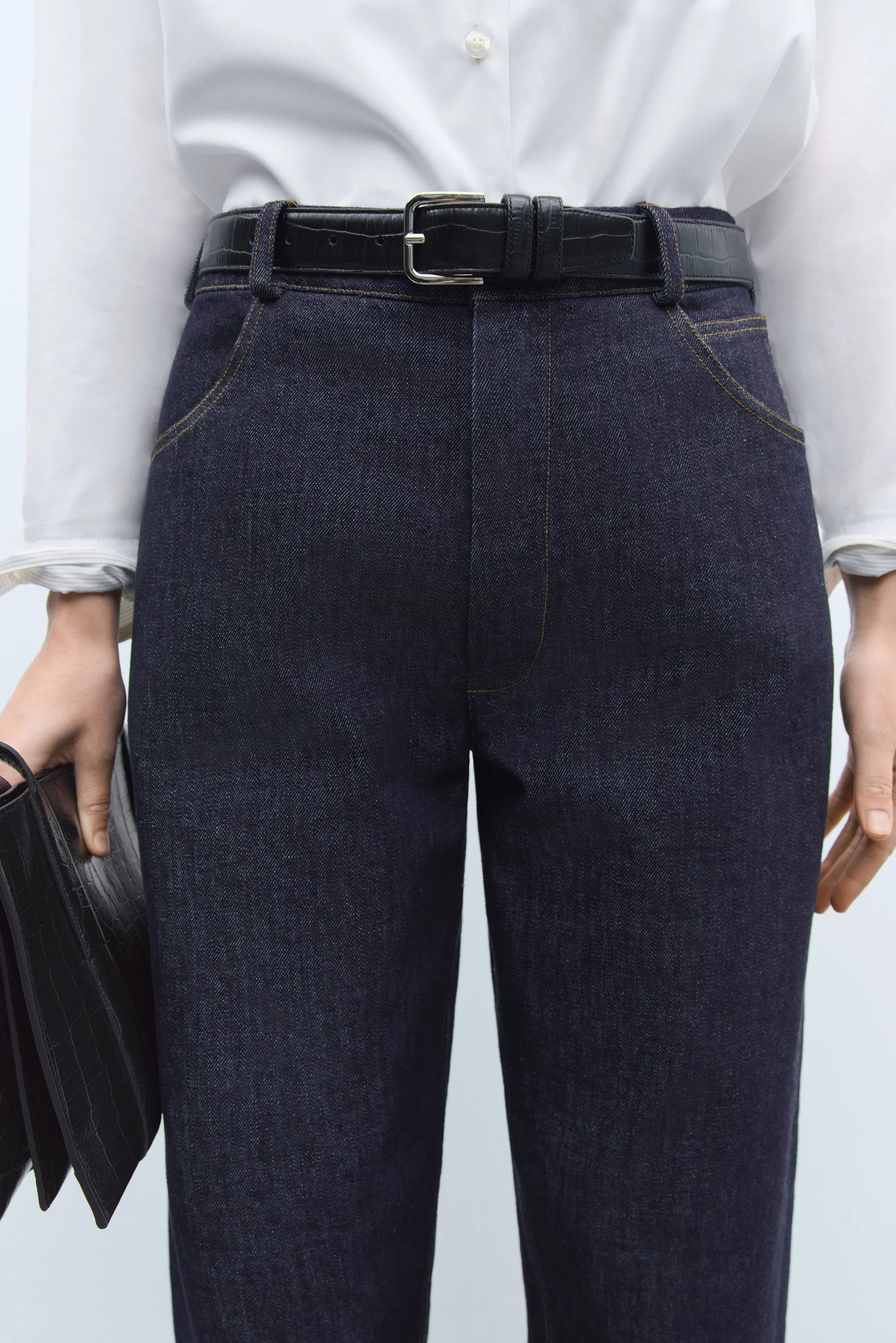 DENIM STRAIGHT PANTS | INDIGO