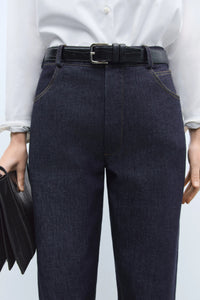 DENIM STRAIGHT PANTS | INDIGO