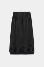 Load image into Gallery viewer, TAILORED EMBELLISHED SKIRT | DARK BROWN
