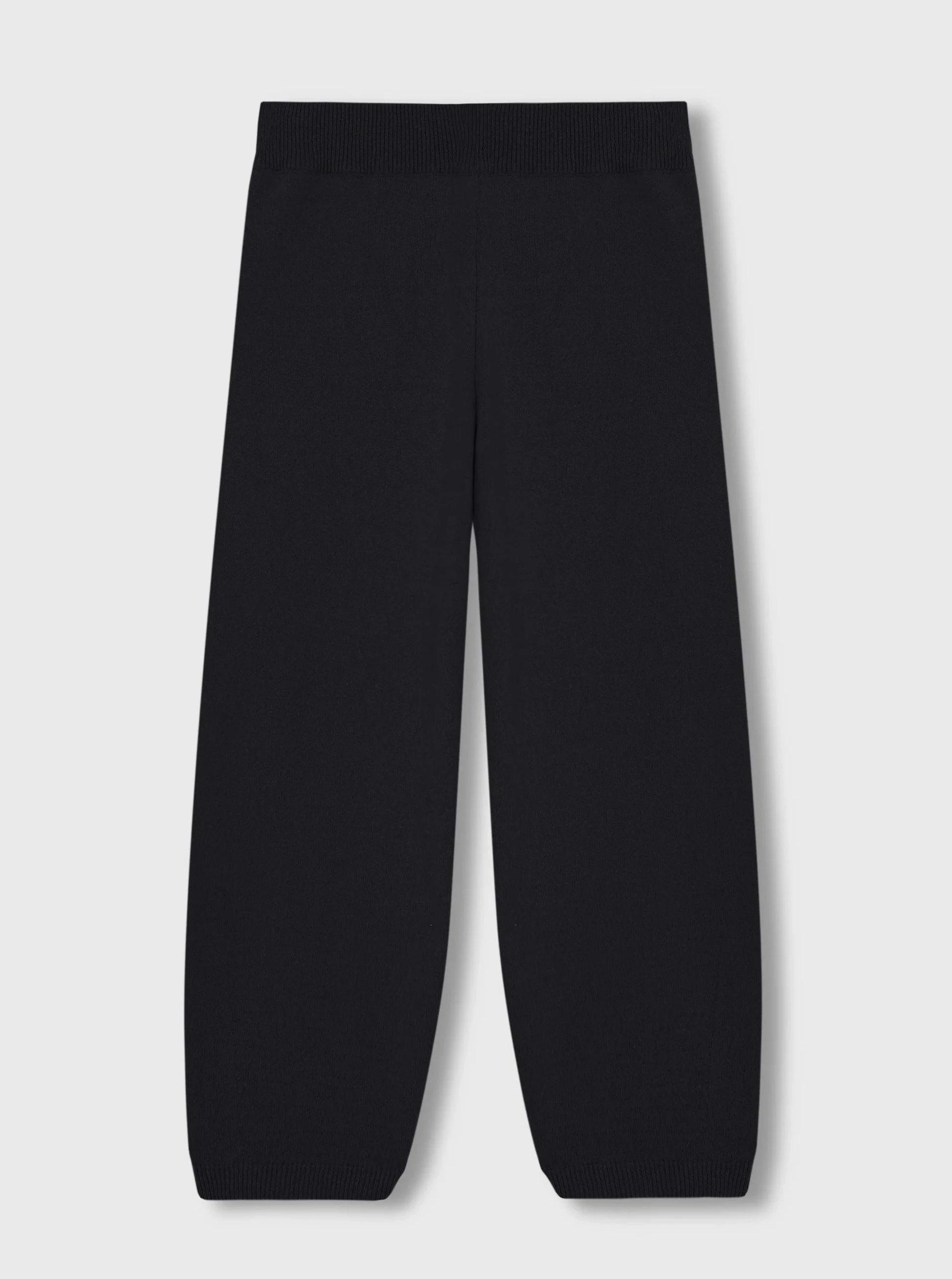 COTTON KNITTED PANTS | BLACK