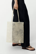 Load image into Gallery viewer, HANDMADE BEADED TOTE BAG | CREAM
