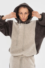 Load image into Gallery viewer, FOOFY DUAL HOODIE | BEIGE x MOCHA
