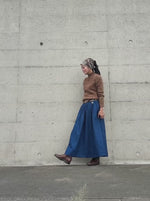 Load and play video in Gallery viewer, INDIGO GATHERED SKIRT | INDIGO
